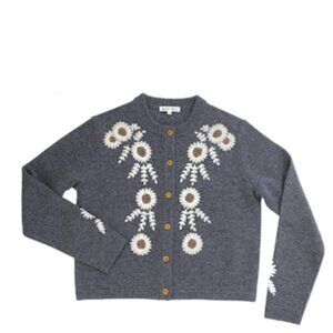 Alex Mill Gray Floral Sweater Size S